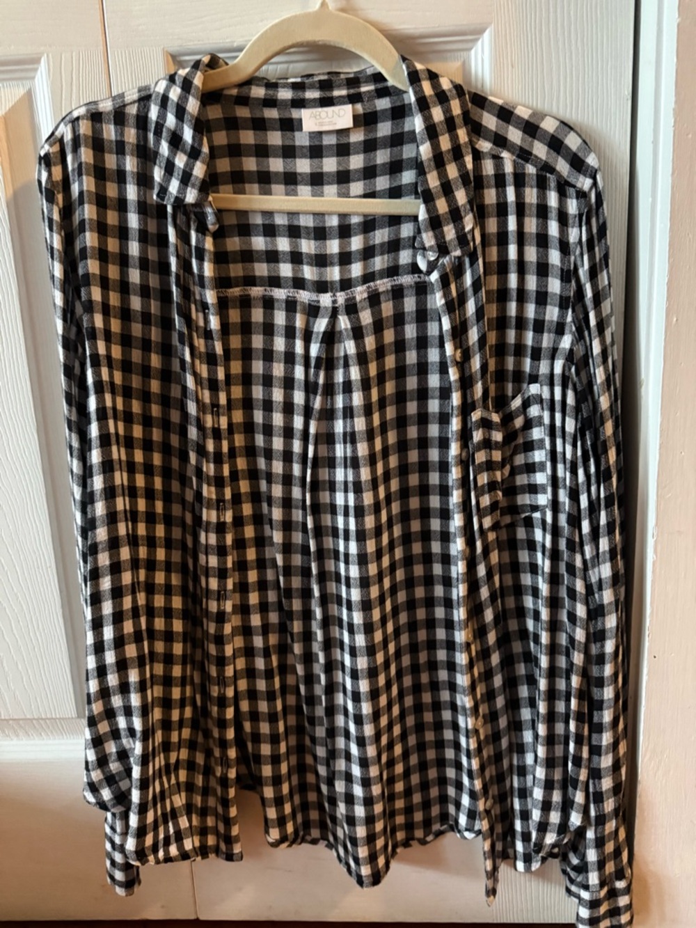 Abound Black & White Gingham Button-Up Shirt